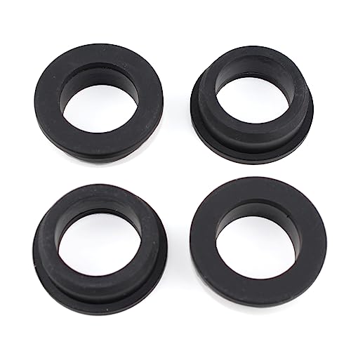 EASYEAH 1-1/2" Drill Hole, 1" ID Silicone Rubber Grommets for Wiring - color: Black, size: 1-1/8"ID, 1-1/2"DH