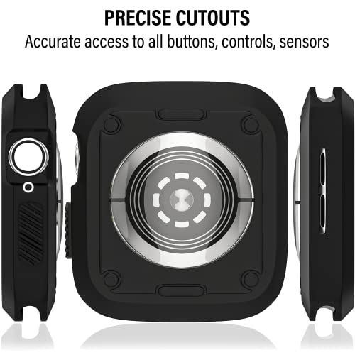 D & K Exclusives Compatible with Apple Watch 42mm Case, Shockproof Sport Protective Bumper Case for iWatch Women Men Kids GPS iWatch Series 3/2/1, Black, Purple - color: Black, Purple