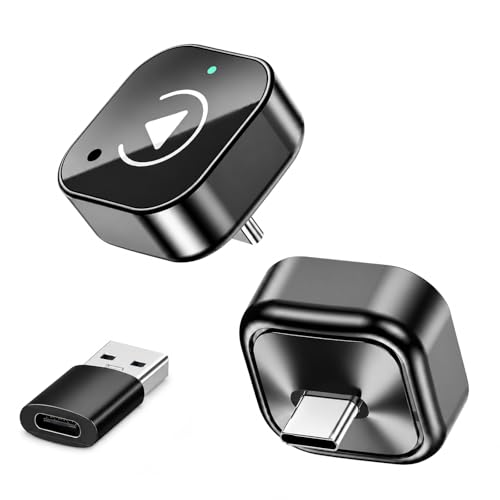 Wireless CarPlay Adapter USB C, Compact Android Auto Dongle - color: Gloss Black
