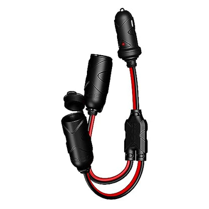NOCO GC020 12 Volt Plug 2-Way Splitter, Red and Black - size: 12V 2-Way Splitter