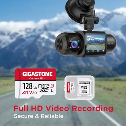 GIGASTONE 128GB Micro SD Card 2-Pack, Camera Plus, Compatible with GoPro, Security Camera, Dash Cam, Speed up to 100MB/s, 4K Video Recording, Micro SDXC UHS-I A1 V30 U3 Class 10 - color: 128GB Camera Plus 2-Pack