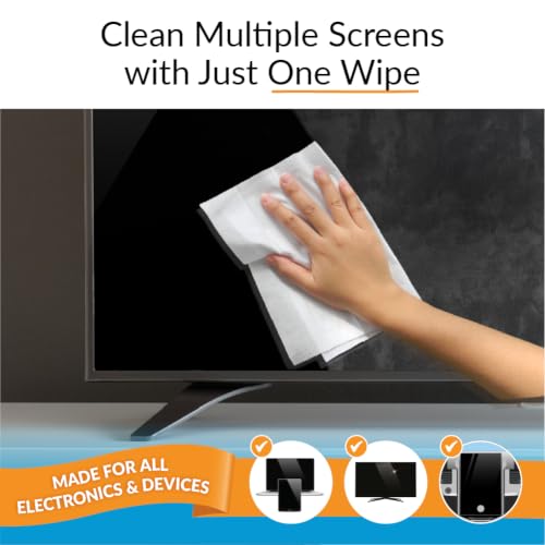 iCloth XL Screen Cleaning Wipes, Lint-Free and Streak-Free, Fast-Drying, Removes Dust, Fingerprints, and Smudges (100 XL Wipes) - size: 1 Count (Pack of 100)
