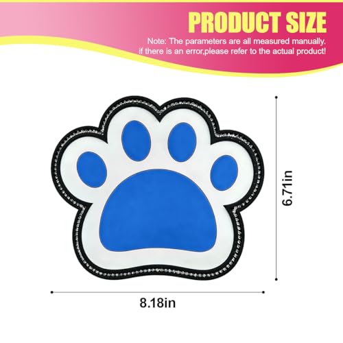 Bling Bear Claw Car Dashboard Non Slip Mat, Rhinestone Car Dashboard Grip Pad, Vehicle Strong Sticky Pads for Cell Phone, Sunglass, Key, Glass, Electronic Devices (Blue) - color: Blue