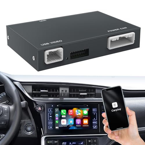 CARabc Wireless Carplay Android Auto Adapter for Toyota with Entune2.0 2014-2019, Fits for Tundra/Highlander/RAV4/Tacoma/Camry/Corolla/Avalon/Prius/CH-R/Sienna