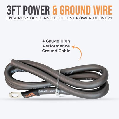Elite Audio 4 Gauge 5-Channel Amplifier Wiring Kit, 2000W CCA Amp Install Kit – EA-PRMK4-5CH - size: 4 Gauge (5-Channel)