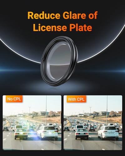 Vantrue 40mm Ultra-Slim CPL Circular Polarizer Filter for Dash Cam