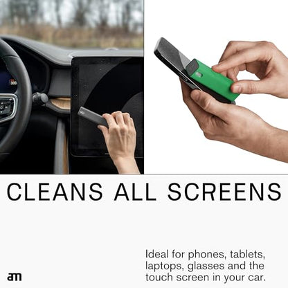 am Screen Cleaner Mist Spray with Microfiber Cloth Around – Alcohol-Free, Streak-Free Screen Cleaning Kit for Smartphones, Tablets, Laptops, Smart TVs & Car Screens, 1 Pack, Green - color: Green, size: 0.35 Fl Oz (Pack of 1)