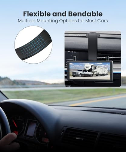 AUTO-VOX RV Backup Camera Wireless Bundle: Rear & Side Cameras with 7.2“HD Split-Screen Monitor and Suction Cup Bracket, Full Rear View Protection, for RV, Camper, Fifth Wheel, Travel Trailer