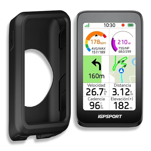 Premium Protective Silicone Case Cover for iGPSPORT BiNavi Air - Cycling GPS Computer - Max Protection, Durable, Non-Slip, Shockproof Anti-Static/Dust Coating (Black) - color: BiNavi Air - Case - Black