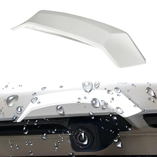 Upgraded Backup Camera Rain Shield for Cars, Silicone Rear View Covers, Wider Longer Design Blocks Water Drops, Clear Reverse Image Guard, Self Adhesive Vehicle Exterior Accessories (White) - color: White