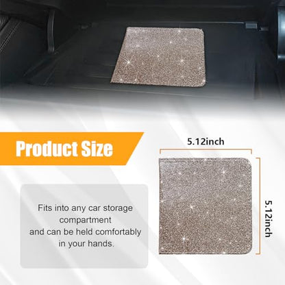 Kewucn Car Registration and Insurance Holder, Leather Auto Glove Box Organizer with Magnetic Shut, Vehicle Compartment Accessories Case for Cards, Driver License & Essential Documents - color: Small-Champagne