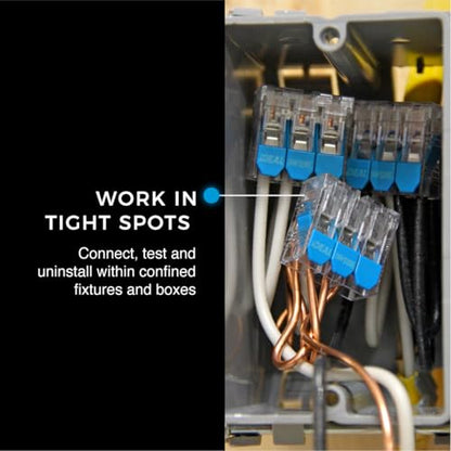 Ideal Electrical in-Sure Lever Wire Connector,12 AWG, 3-Port (30-05L23), Bag of 50—Compact Releasable Connectors for Solid and Stranded Wires
