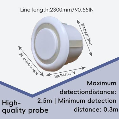 Backup Parktronic System 8-Sensor with LCD Display & Car Keychain,Distance Detection (Meter/Feet),English/Spanish/Beep Alert Options 20 Color Probes:8 Main Colors 20mm Compact Elegant Design - color: Champagne Gold