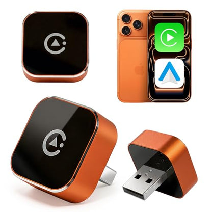 Carplay Wireless Adapter 2026 New, Bluetooth Apple Carplay Adapter Apple Car Play Wireless Carplay Adapter 2026 Mini USB Design with Fast Stable Connection 2-In-1 for Apple iOS 10+ Android 11+ Version