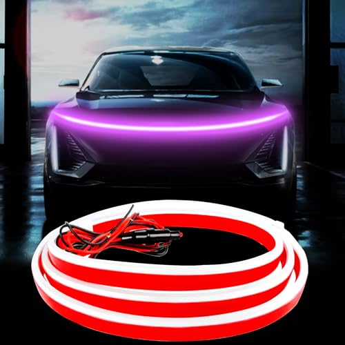 Car LED Hood Light Strip for Cars, SUVs, Trucks, Pink, 70 Inch - color: Pink, size: 70 Inches