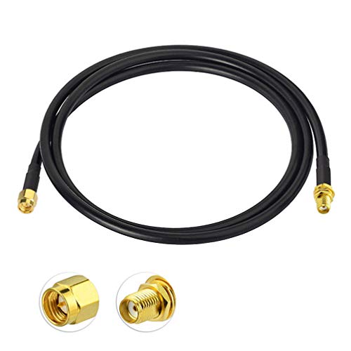 BINGFU Ham Radio Antenna Extension Relocation Cable SMA Male to Female RG58 Coaxial Jumper Cable 1m 3 feet for BaoFeng Wouxun Icom Yaesu Vertex Standard Horizon Marine VHF Ham Radio