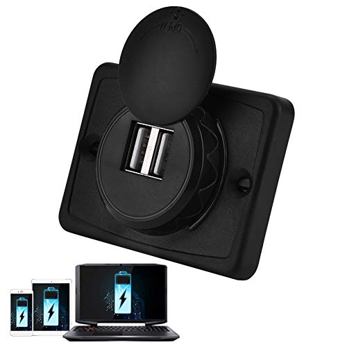 Joyzan RV USB Outlet, 12V Panel Car Charger Dual Port Socket Power Cap