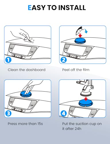 eSamcore Dashboard Sticky Pad, for Suction Cup Phone Mount of Car & Truck - size: 4 PC