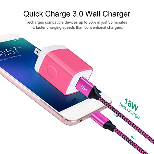 USB C Fast Charger for Moto Edge/G Power/Stylus/Razr/One 5G Ace/G100, Moto - color: pink