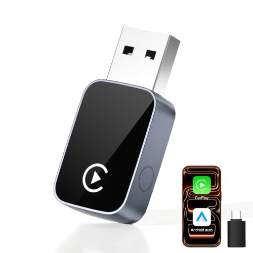 2-in-1 Wireless CarPlay & Android Auto Adapter Bluetooth 5.3 5GHz Wi-Fi