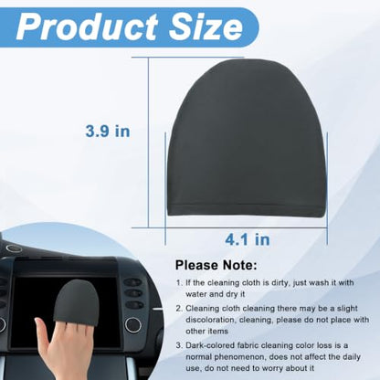 BFXM Car Screen Cleaner, 3.9''×4.1'' Black Microfiber Dashboard Wipes