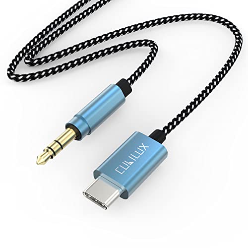 Cubilux USB C to 3.5mm Car Audio Cord [192Khz/24bit DAC] Compatible with Google Pixel 10/9/8/7/6 Pro 9a/8a/7a/6a/5a, Moto Razr 2025/2024, Edge 70/60/50/40/30, Type C 1/8" Aux Cable, 6 FT - color: Blue, size: 6 Feet, Braided
