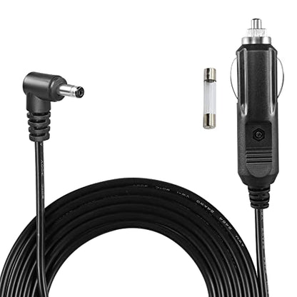 QIANRENON 12V-24V 2A DC 3.5mm x 1.35mm Car Charger Cable Cigarette Lighter to 90 Degree DC Car Charger Auto Power Supply Cable,2m(6.6ft)