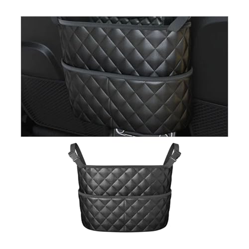 Car Purse Holder Between Seats, Leather Vehicle Front Seat Handbag Organizer Pocket, Automotive Interior Hanger Storage Pouch Holder, Universal for SUV Automobile Truck (Pocket Compartment) - size: Pocket