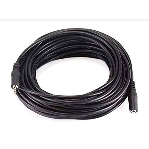 Monoprice Stereo Extension Cable - 50 Feet - Black | 3.5mm Plug/Jack Male/Female - size: 50 Feet