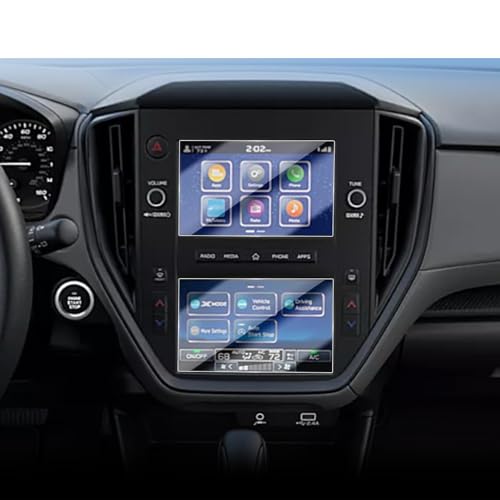 2PCS Screen Protector for 2021-2023 Subarun Forester Base 7-Inch for 2020-2024 2025 Subaru Outback/Crosstrek Base Touch Screen Accessories HD Tempered Glass 9H [No Glare & Fingerprint] - color: For Subaru 7+7 Inch HD 2PCS