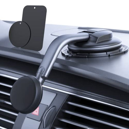 Magnetic Phone Holder for Car, [ Powerful Magnets & Military-Grade Suction] Car Phone Holder Mount Dashboard Windshield Cell Phone Holder Phone Stand for Car iPhone Android Automobile Cradle (Gray) - color: Gray