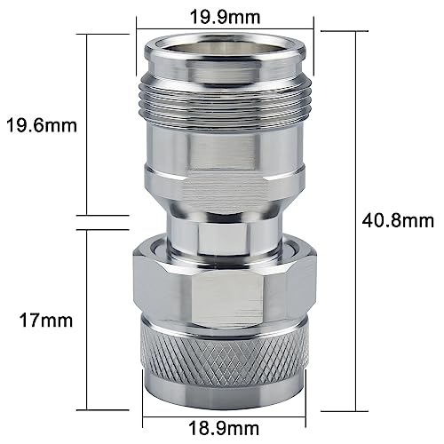 onelinkmore 4.3/10 Mini DIN Connector Female to N Male Adapter Teflon 0-6GHz Connector Adapter - size: 4.3/10 Mini DIN Female to N Male