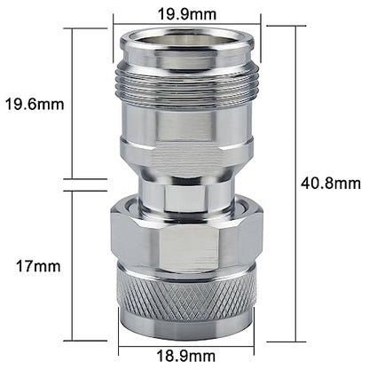 onelinkmore 4.3/10 Mini DIN Connector Female to N Male Adapter Teflon 0-6GHz Connector Adapter - size: 4.3/10 Mini DIN Female to N Male