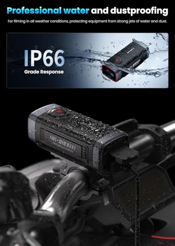 AKEEYO -710Pro EIS 오토바이 카메라, 4K28FPS 20MP Wi-Fi 대시 캠, IP66 울트라 HD 방수 오토바이 헬멧 카메라, 142° 광각 뷰 야간 시야, 64GB 카드, G-센서, 주차 모드