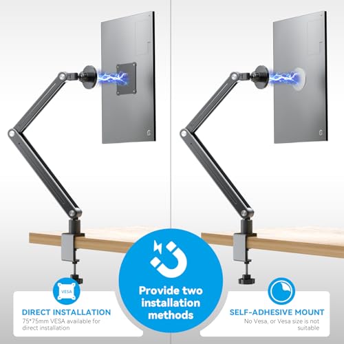 Magnetic Portable Monitor 75mm VESA Mount Arm Screen Holder Stand Clamp