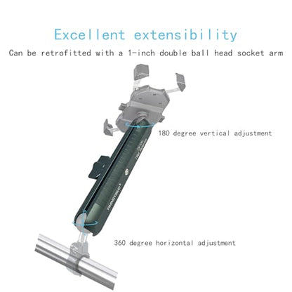 Double Socket Arm Compatible with RAM Mounts B Size 1" Ball Components for Bike/Motorcycle/ATV Phone Mount, Car Phone Mount, Car Dashboard Phone Holder, Green Long Arm - size: Long Arm-Emeralds