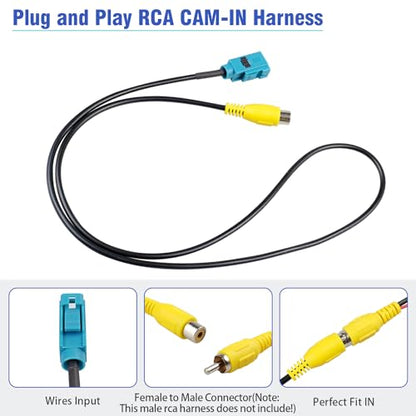 Radio Back Camera RCA Adapter Compatible with Mercedes Benz Volvo