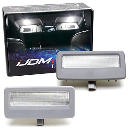 iJDMTOY LED Sun Visor Vanity Mirror Lights For BMW 5/7 Series - style: Grey