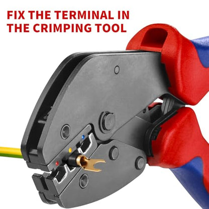 SHINEOFI 10 Pairs 8 Gauge Spade Terminals, Fork Crimp Connectors