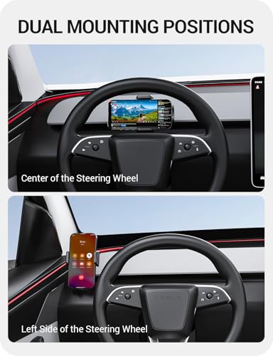 BASENOR Phone Mount for 2025 2026 Tesla Model Y Juniper/Model 3 Highland - style: 2024-2026 Dashboard Phone Mount