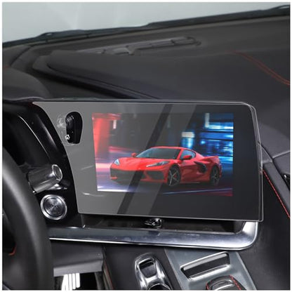 GPS Screen Protector Foils Compatible with Chevrolet Corvette C8 2020-2025, Navigation Screen Protector, Center Touch Display Anti Scratch Tempered Glass Protective Film