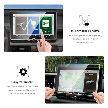 INTGET Screen Protector for 2026 Toyota RAV4 Accessories & RAV4 Hybrid 12.9-inch Navigation Infotainment GPS Tempered Glass (XSE/Limited/Woodland/GR Sport) HD Center Touchscreen Touch Screen Protective Display - size: 12.9inch