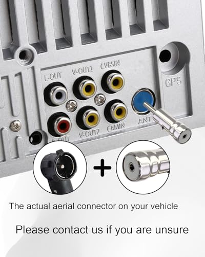 2Pcs DIN Male to ISO Female Car Radio Antenna Adapter