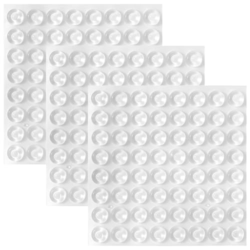 CHUNZEXI 400 PCS Clear Cabinet Door Bumpers, 3/8 Inch Round Rubber Pads - size: 400 PCS ⅜"（10mmx3mm）