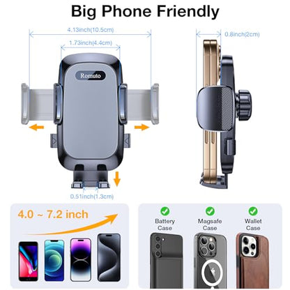 Romuto Phone Holders for Your Car Phone Holder Mount【90+LBS Suction Cup】 - color: Gray