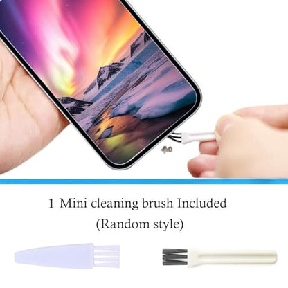 USB C 먼지 플러그 실리콘 소프트 스너글리 먼지 방지 플러그 커버 클리닝 브러시 아이폰 15 삼성 갤럭시 구글 픽셀 맥북 아이패드 스위치 모든 타입 C 포트 장치와 호환 20개 블랙