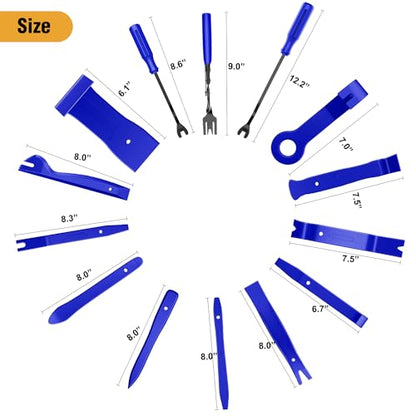 GOOACC 330Pcs Trim Removal Tool Auto Push Pin Bumper Retainer Clip Set - color: 330Pcs Clips Removal Kit Blue