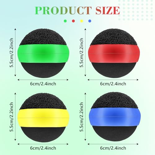 Suclain 4 Pack Screen Cleaner Balls Car Phone Screen Cleaning Cleaner Ball Microfiber Touch Cleaning Ball for Easter Computer Laptop Phone Monitor(Red, Blue, Yellow,Green) - color: Red, Blue, Yellow,Green