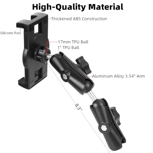 Tablet Holder for RAM Mounts, Tablet Clip Mount with Aluminum Extended Arms for iPad Pro 12.9 Air Mini, Compatible with 1" B Size Truck Car Vehicle Mounts - size: Tablet Holder w Two 3.54" Arms
