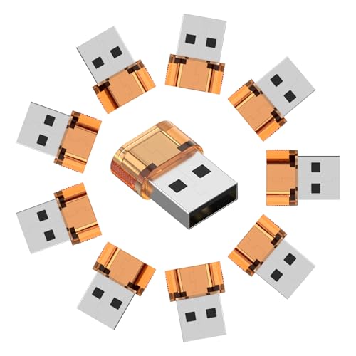 USB to USB-C Adapter 10 Pack, Type C Female to USB Male Power Charger Converter, C to A Adapter Compatible for Apple Watch Series/SE/Ultra 2 iPhone 17/16/15 Plus Pro Max AirPods Pro（Orange） - color: Orange, size: 10PCS